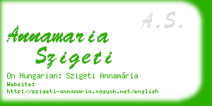annamaria szigeti business card